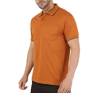 Chemises pour hommes décontractées avec logo personnalisé, vente en gros, respirantes, écologiques, à manches courtes, polos pour hommes - Product Image 3