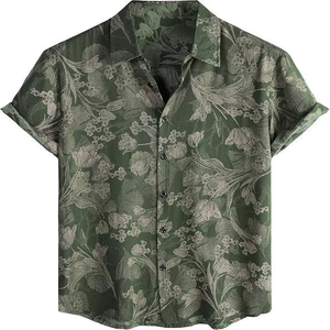 เสื้อเชิ้ตสั่งทำคุณภาพสูง เสื้อฮาวายชายหาดลำลองแฟชั่น เสื้อพิมพ์ลายผู้ชาย OEM เสื้อผ้าฝ้ายแท้สั่งทำพิเศษสำหรับผู้ชาย - Product Image 5