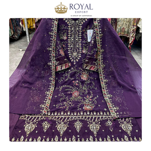 Proveedor Mundial de Ropa de Diseñador, Colección de Vestidos de Novia de Chifón con Bordado a Mano, Traje Pakistaní - Product Image 2