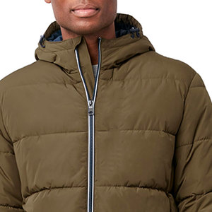 Custom Men's Puffer Jacket Designer Oversized Winter <b>Coat</b> Puff Padded Stand Collar Cashmere High Street OEM Logo Black <b>Bubble</b> - Product Image 6