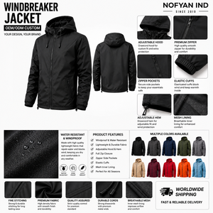 Chaqueta Cortavientos Personalizada, Fabricante OEM ODM, Proveedor de Chaquetas Impermeables, Resistentes al Viento, Ligeras, con Capucha, de Marca Privada, al por Mayor - Product Image 2