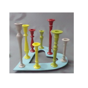 Ensemble de bougeoirs en aluminium faits à la main, colorés, résistants à la chaleur, durables, écologiques, décoration moderne pour la maison, pour les fêtes et les mariages - Product Image 3