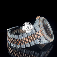 Montre de luxe de qualité supérieure entièrement sertie de diamants Mossiante avec bracelet en acier inoxydable, idéale pour les fêtes et les occasions, disponible à la vente