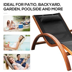 Sdraio Moderna in Teak e Alluminio con Cuscino in Olefin e Rete Traspirante per Patio, Terrazza e Bordo Piscina - Product Image 6