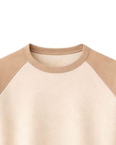 T-shirt à manches longues en jersey raglan personnalisé pour homme, coton et polyester, col rond, décontracté, manches contrastées, style baseball, fourniture de vêtements OEM - Product Image 5