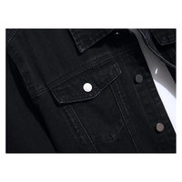 Veste en jean stretch slim fit pour homme, style classique déchiré, coupe trucker, manteau en denim élégant, streetwear décontracté, vêtement d'extérieur tendance pour homme