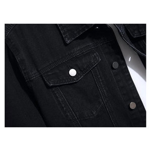 แจ็คเก็ตยีนส์ผู้ชายทรงสลิมฟิต ยืดได้ แต่งขาดสไตล์คลาสสิก เสื้อโค้ทเดนิมเท่ห์ๆ สไตล์ลำลอง สตรีทแวร์ แฟชั่นเสื้อนอกสำหรับผู้ชาย - Product Image 4