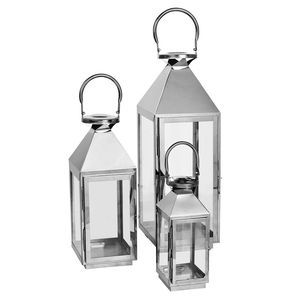 Lanterne à bougie décorative personnalisée pour l'intérieur et l'extérieur, lanterne de sol moderne en acier inoxydable, lanternes décoratives faites à la main - Product Image 1