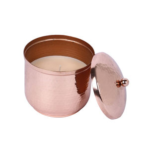 Portavelas de cobre hecho a mano al por mayor con tapa, decoración para el hogar y regalos para bodas y festivales. - Product Image 3