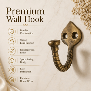 Vintage Brass Screw Wall Hook Antique Wall Mounted Coat Hook Heavy Duty <b>Key</b> Towel Bag <b>Hanger</b> Decorative Home Storage Organizer - Product Image 5