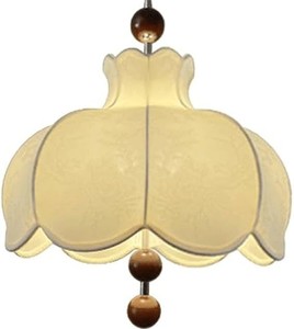 Lanterne suspendue en forme de fleur en tissu faite à la main, luminaire suspendu traditionnel pour la décoration intérieure, luminaire de plafond pour le salon - Product Image 3