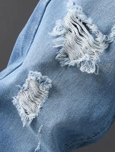 Jeans de Pierna Recta Desgastados de Alta Calidad Personalizados de Fábrica para Hombre, Jeans Casuales de Mezclilla con Ajuste Holgado, Precio al por Mayor - Product Image 6