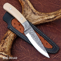 Couteau de chasse artisanal en acier D2, couteau de collection, couteau de bushcraft, cadeau pour père, frère, mari.