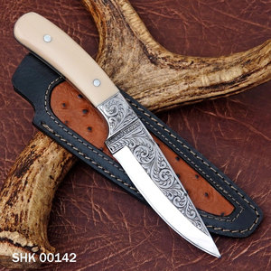 Cuchillo de caza hecho a mano con acero D2, cuchillo de coleccionista, cuchillo para bushcraft, regalo para padre, hermano, esposo. - Product Image 1