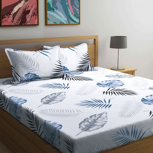 Parure de draps ajustés imprimés floraux personnalisés, tailles Queen et King, vente en gros, linge de lit pour chambre à coucher - Product Image 3