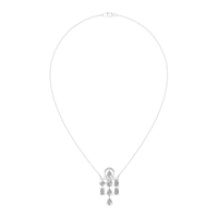 Collier pendentif minimaliste en argent Sterling 925 pour femmes plaqué or blanc multi-pierres à la mode taille émeraude diamant bijoux fins