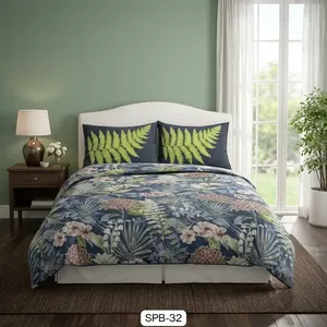 Parure de draps de luxe moderne bleu ciel 7D en microfibre 125 GSM, tissu écologique, 300 fils au pouce carré, toutes saisons - Product Image 3
