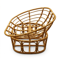 Fauteuil de loisirs de style moderne Mamasan sans coussin, avec structure en rotin et dossier Windsor, pour la maison et l'hôtellerie