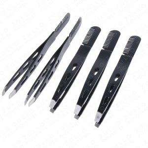 Professional Slant Tip Stainless Steel Eyebrow Tweezers Custom Logo OEM Private Label Beauty Grooming <b>Tool</b> - Product Image 3