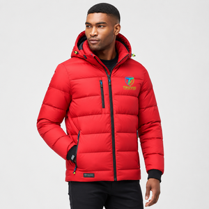 Customized Casual Winter Puffer <b>Jacket</b> Stand Woven Solid-Pattern 100% Polyester Polyester-Lined Wholesale Bulk Sale OEM New - Product Image 1