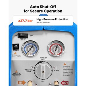 Máquina Portátil de Recuperación de Refrigerante de 3/4 HP, 120V 60Hz, Monocilíndrica, para Líquido y Vapor de Aire Acondicionado/HVAC, 1750 - Product Image 6