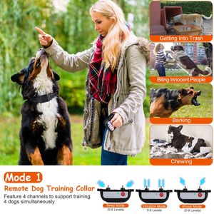 Collare di Addestramento Wireless per Cani con Portata di 300 Metri, Ricevitore Impermeabile IPX6, 0-9 Livelli di Suono, Vibrazione e Shock, Accessori per Addestramento Animali - Product Image 2