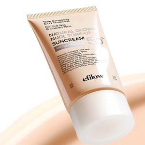 [REVITAL LAB] efilow Crème solaire tonifiante Natural Glow Nude 50ml Testée par des dermatologues Convient aux peaux sensibles - Product Image 1