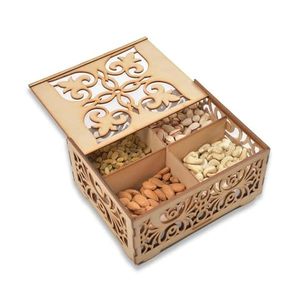 Tradebyd MDF Wooden Polished Customized Shape Decorative <b>Box</b> for DIY Home Decoration and Multipurpose <b>Storage</b> - Product Image 1