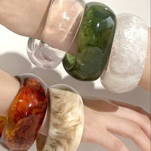 Handmade Signature Resin <b>Bracelet</b> for Women Designer Fashion Jewelry Collection resin <b>bangle</b> And resin <b>bangles</b> <b>bracelet</b> - Product Image 1