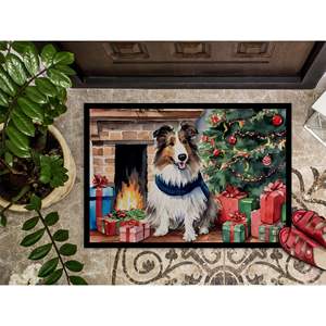 Sheltie Paillasson de Noël confortable Paillasson antidérapant lavable à poils bas 24H X 36W Tapis d'intérieur et d'extérieur pour entrée pour porte d'entrée - Product Image 3