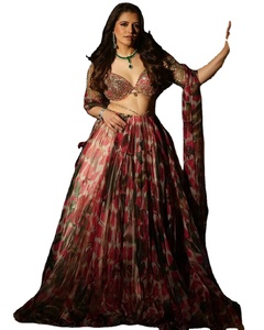 Tissu en Soie Organza Tabby de Qualité Supérieure, Nouveau Design, Motif Coloré et Volumineux, Idéal pour les Fêtes Traditionnelles Indiennes, Vente en Gros - Product Image 1