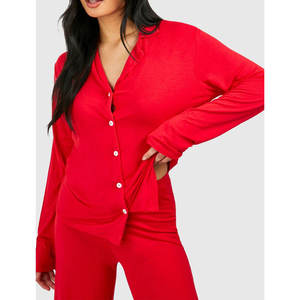 Conjuntos de Ropa para el Hogar para Mujer con Diseño de Logotipo OEM, Pijamas, Pantalones Cortos de Moda, Trajes para Dormir, Conjuntos de Pijama 100% Algodón - Product Image 4