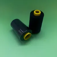 Fil de polyester filé à haute ténacité 100 % bleu marine Ne 40/2 pour la couture, la broderie et le crochet de vêtements, 5000 yards