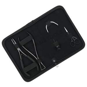Kit d'outils professionnels pour extensions capillaires avec outil de retrait d'extensions Microlink, pince à sertir les perles, boucle de tirage et mini-ciseaux - Product Image 1