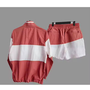 Ensemble coupe-vent en nylon léger avec veste zippée et short – Survêtement deux pièces personnalisé - Product Image 5