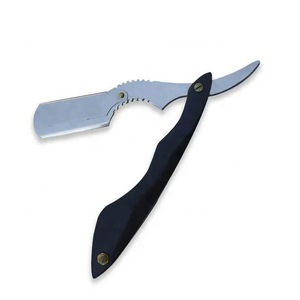 Navaja de Afeitar Profesional de Acero Inoxidable con Mango de Madera, Afeitadora Manual para Barba, Personalizable para Hombres - Product Image 3