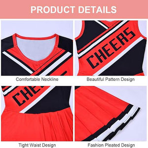 Uniforme de Porristas, Corte Atlético, Impresión Personalizada, Transpirable, para Exteriores, Ropa Deportiva de Alta Calidad, 100% Poliéster, para Adultos - Product Image 2