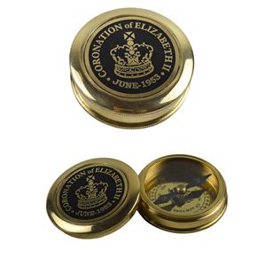 Gadget nautique de poche intégré Antique Design extérieur boussole en laiton métal Guide nautique en laiton finition Antique - Product Image 5