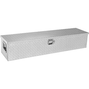 Cassetta Portautensili in Alluminio per Cassone del Camion con Design a Lamelle Diamantate, Maniglia Laterale con Serratura e Chiavi, Contenitore Portaoggetti (con Ruote in PC) - Product Image 6