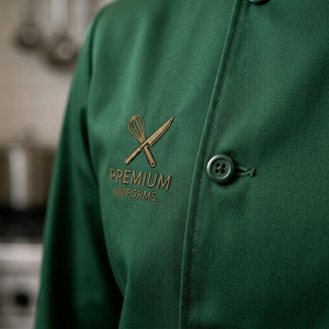 Conjunto de Uniforme de Chef de 4 Piezas, Chaqueta, Delantal, Gorro y Pantalones de Poliéster y Algodón, Transpirable, Antipilling, Ropa de Trabajo - Product Image 3