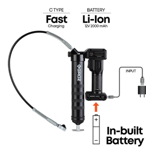 Pistola de Engrase Manual a Batería GROZ RGG con Transferencia de Fluido Ultra Precisa para Aplicaciones Aeroespaciales - Product Image 2