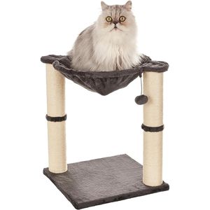 Árbol para Gatos Interactivo de 15.8 x 15.8 x 19 Pulgadas con Juguete de Bola Colgante, Torre Resistente para Gatos, Cama Hamaca y Postes Rascadores para Gatos de Interior - Product Image 1