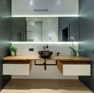 Daystar Trade Modern LED Wall-Mounted Glass <b>Bathroom</b> Vanity <b>Mirror</b> Illuminated Border Contemporary U-Shaped Design Luxury - Product Image 1
