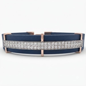 สร้อยข้อมือเพชรทรงกลมโรสโกลด์ 18K 0.95 กะรัต สร้อยข้อมือเครื่องประดับหรูหราสง่างามสำหรับผู้หญิง - Product Image 1