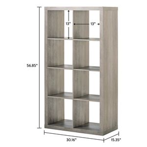 Organisateur de rangement à 8 cubes gris rustique - Product Image 4