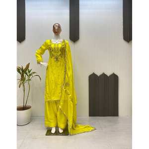 Hermoso conjunto de traje de fiesta para mujer, parte superior inferior y Dupatta para un aspecto elegante - Product Image 1