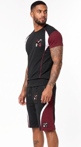 Ensemble court pour homme, unisexe, décontracté, avec t-shirt et short à taille élastique, couleur unie ou imprimé, 100% coton. - Product Image 5
