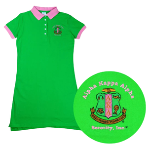 Vestido Polo Premium para Mujer, Diseño con Logotipo Bordado, Cuello en Contraste, Manga Corta, Algodón, Estilo Casual - Product Image 1