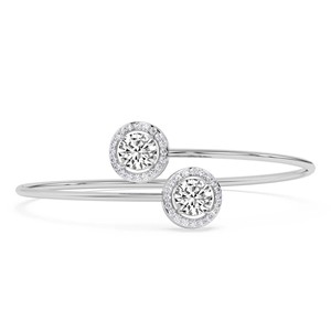 Brazalete Celina Halo Flexi de Oro Rosa de 14 Quilates con Diamantes de Laboratorio (1 Ct.) Tw. Pulseras y Brazaletes de Diamantes Elegantes y de Lujo, Joyería al por Mayor - Product Image 4