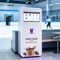 Distributeur automatique de boissons protéinées commerciales à 7 bacs, pour boissons froides et chaudes, avec distributeur de gobelets, pour centre de formation